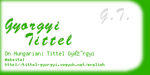 gyorgyi tittel business card